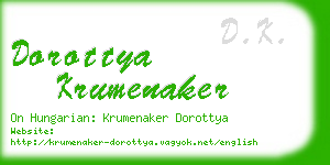 dorottya krumenaker business card